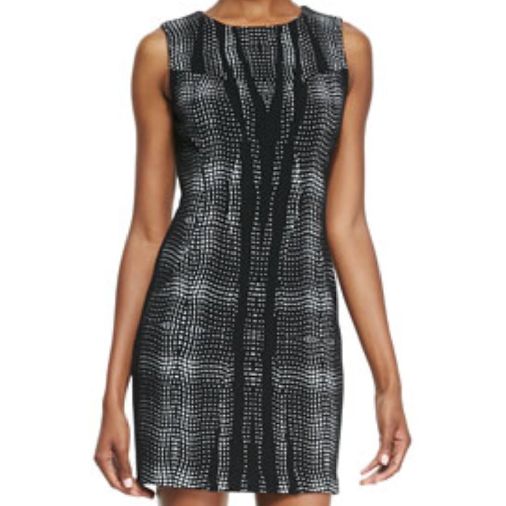 Diane von Furstenberg Mackenzie Sleeveless Body-Conscious Sheath Dress Sz 6